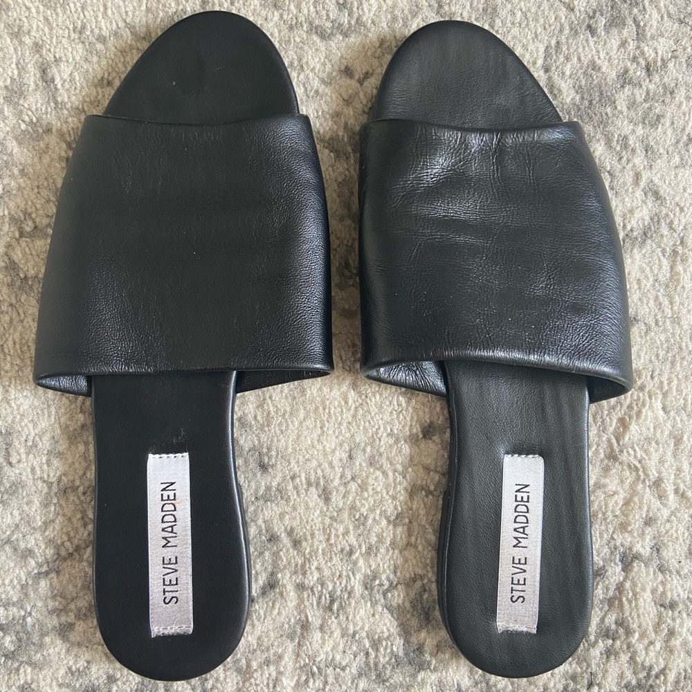 Vintage black mules